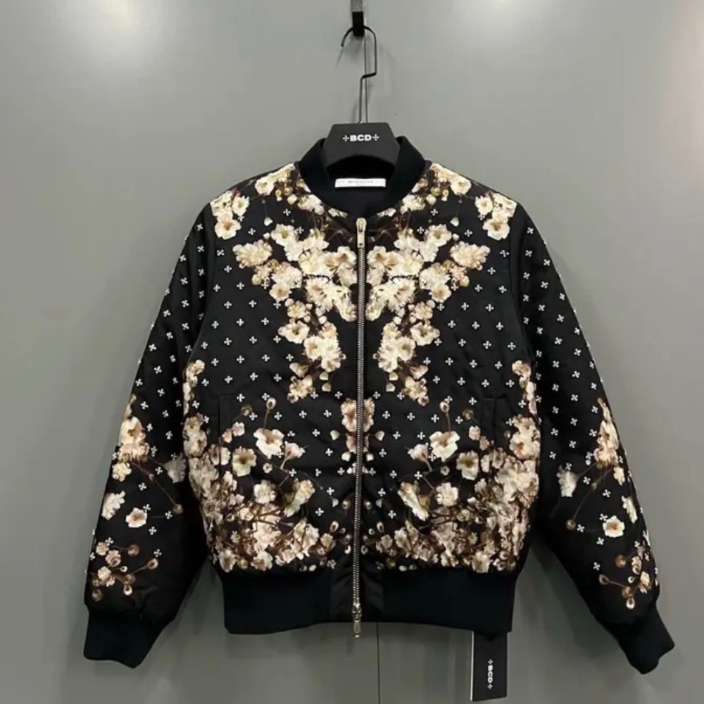 Givenchy Floral Print Bomber Jacket